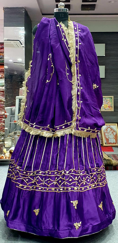 Royal Look Gaji Silk Lehenga with Gotapatti Embellishment by pcd