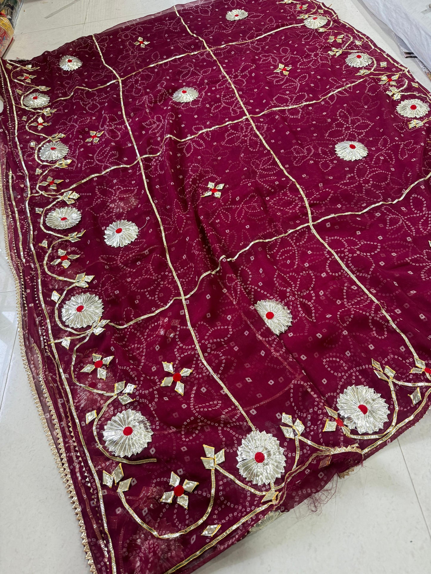 ROYAL GEORGETTE GOTA PATTI WORK SAREE BY PCD