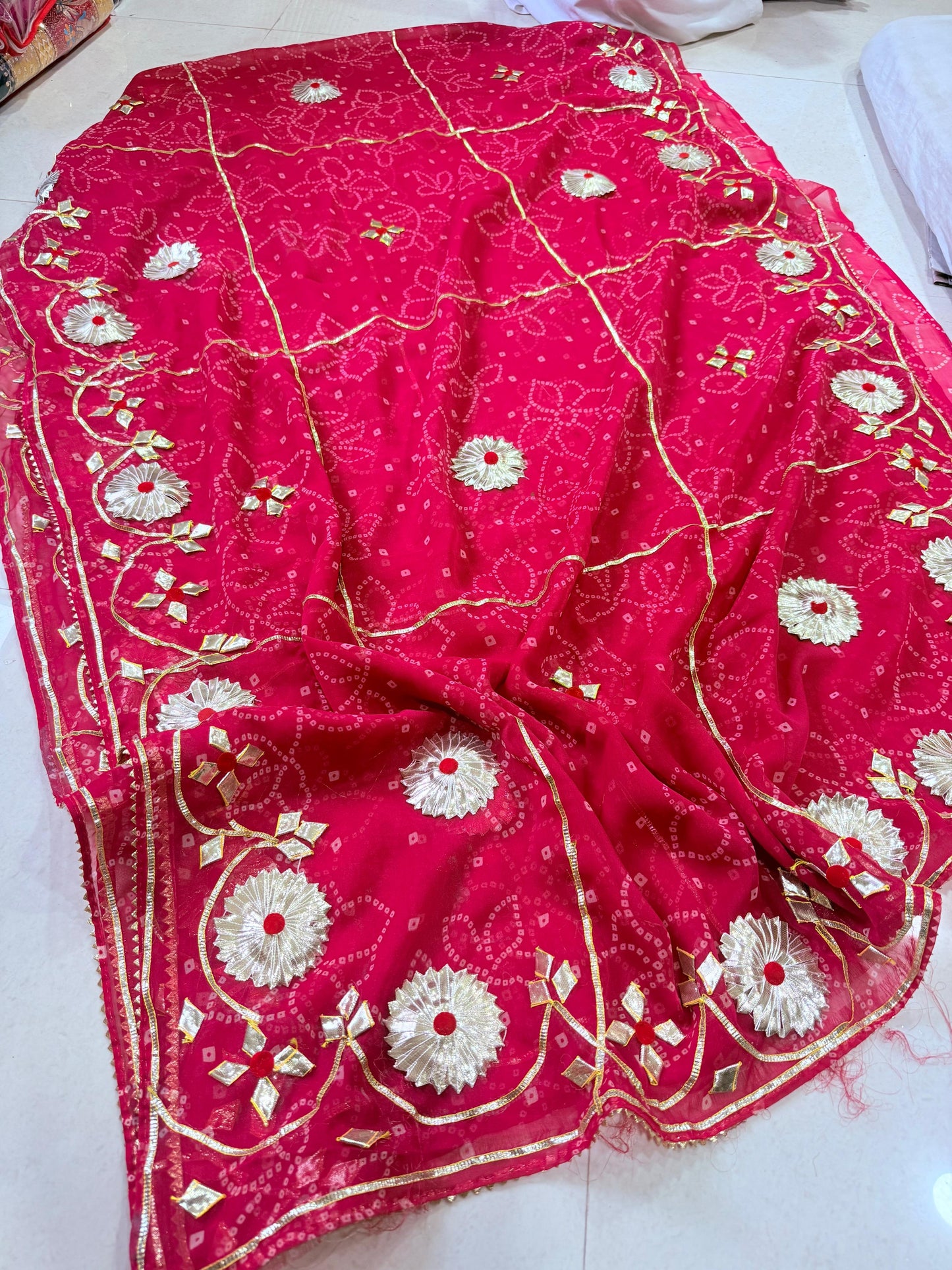 ROYAL GEORGETTE GOTA PATTI WORK SAREE BY PCD