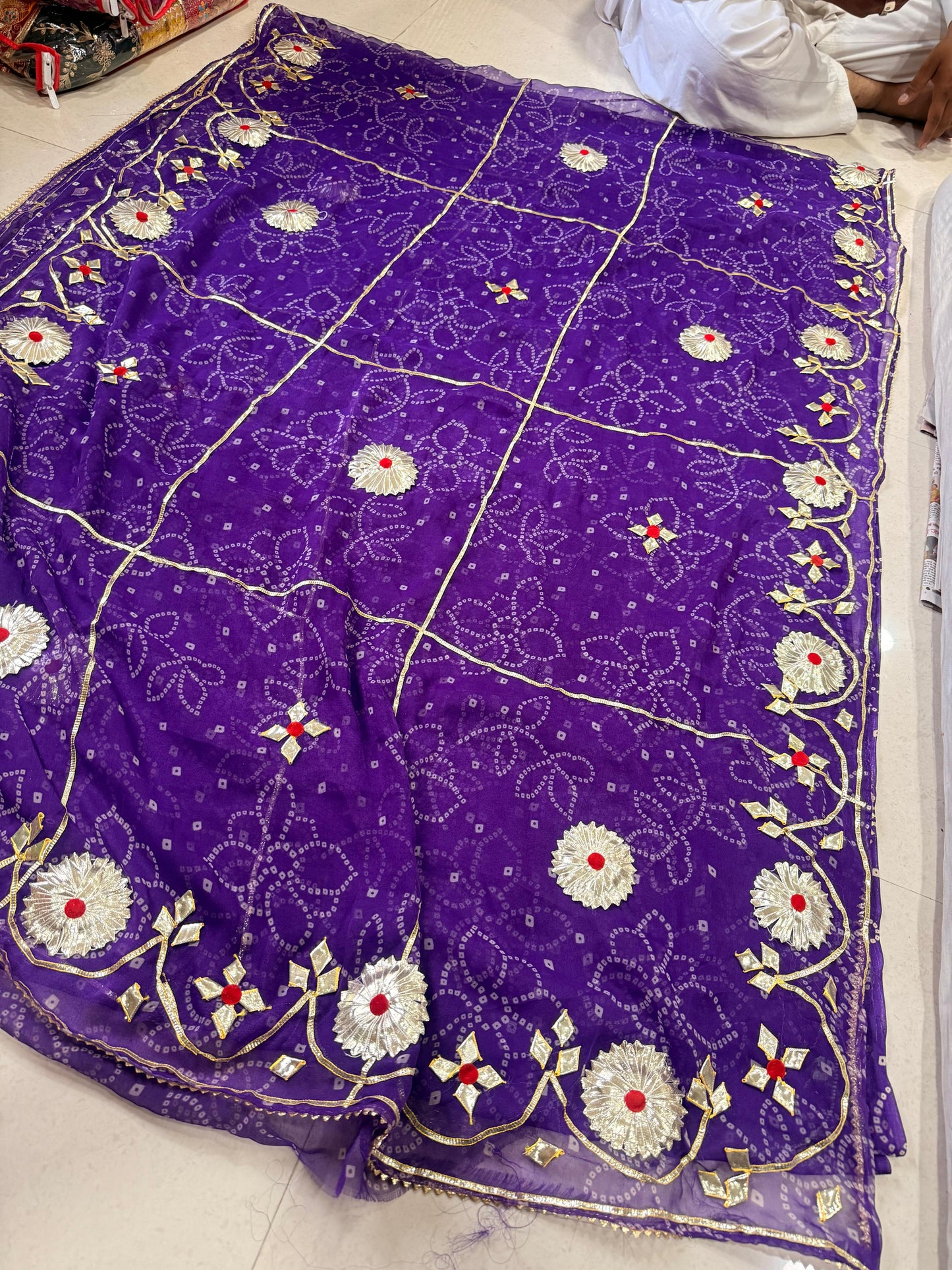 ROYAL GEORGETTE GOTA PATTI WORK SAREE BY PCD