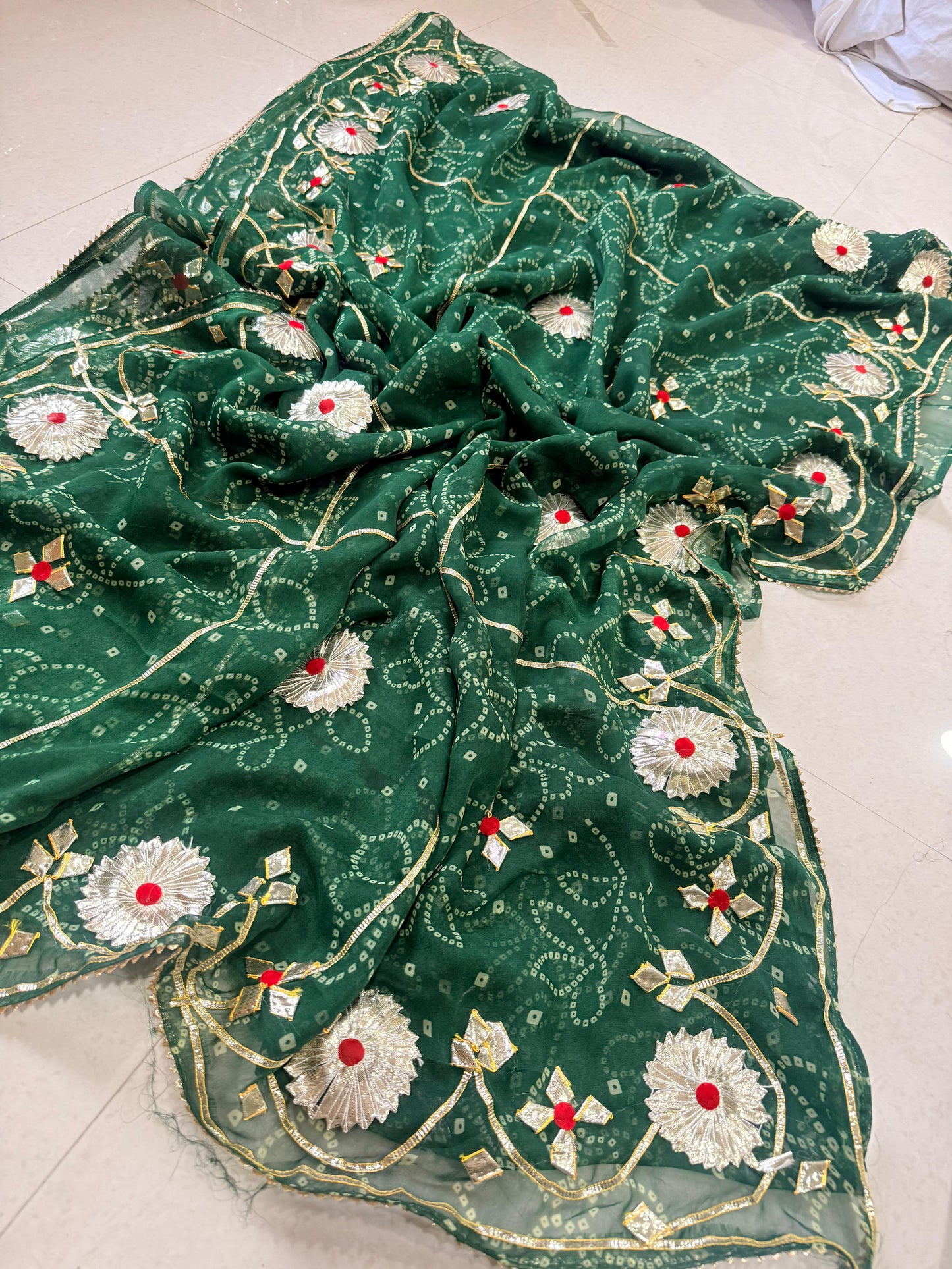 ROYAL GEORGETTE GOTA PATTI WORK SAREE BY PCD