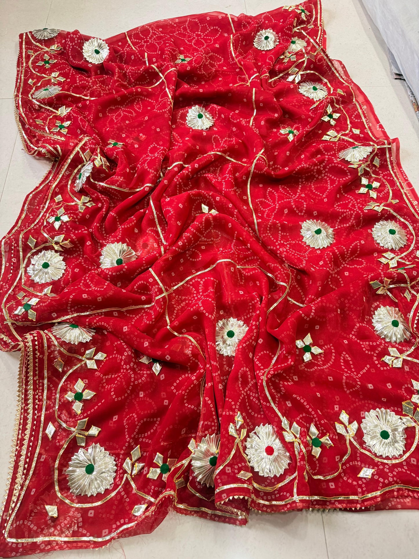 ROYAL GEORGETTE GOTA PATTI WORK SAREE BY PCD