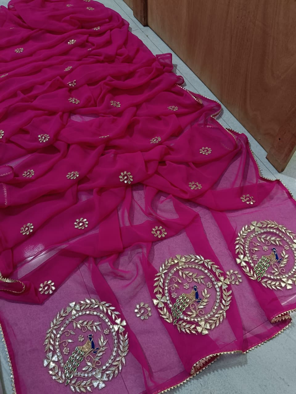 Summer Special Rajasthani Royal Georgette Bandhani Sarees by pcd