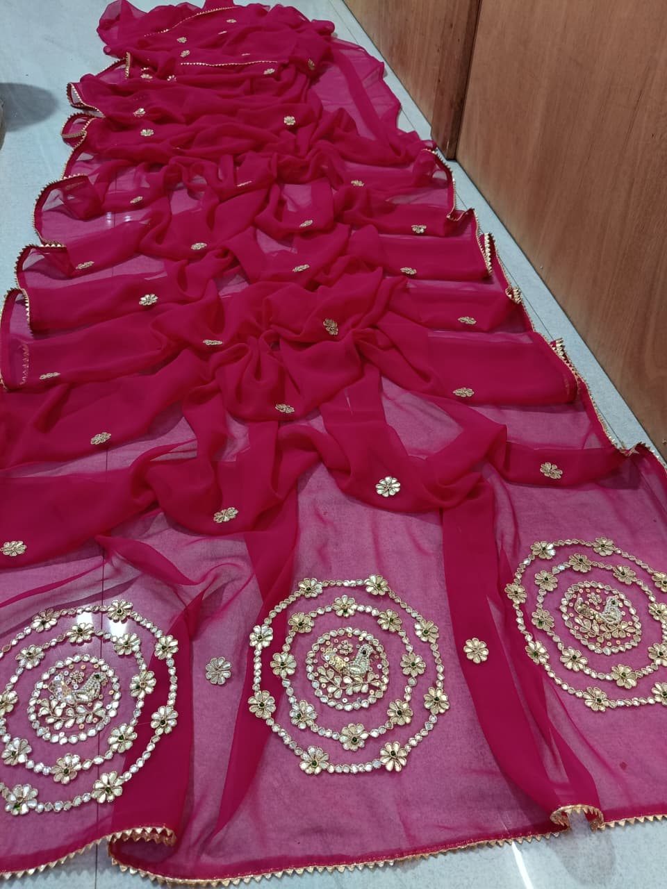 Summer Special Rajasthani Royal Georgette Bandhani Sarees by pcd
