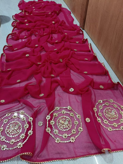 Summer Special Rajasthani Royal Georgette Bandhani Sarees by pcd