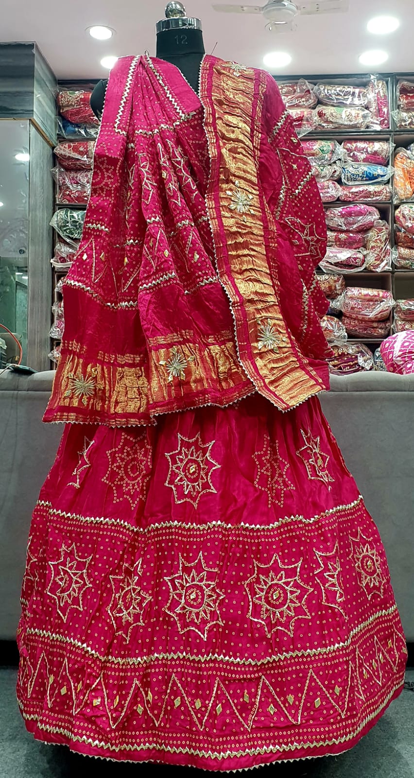 New Festive Glam Gaji Silk Lehenga with Designer Gotapatti Touch by pcd