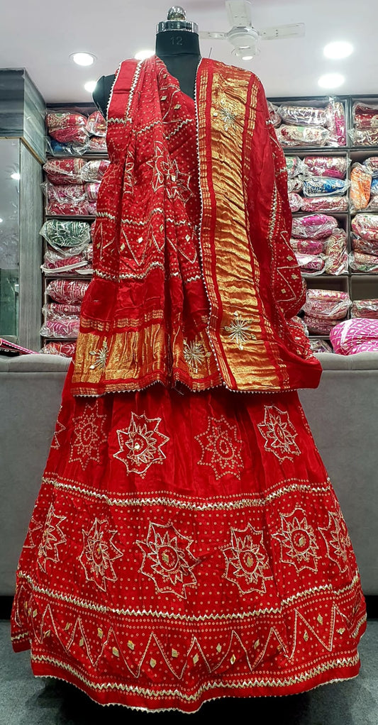 New Festive Glam Gaji Silk Lehenga with Designer Gotapatti Touch by pcd