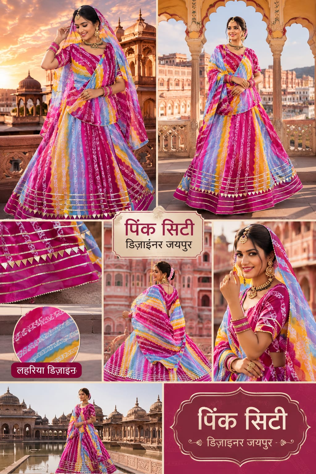 Pure Kota Doria Lehenga With Lining Gota Work by pcd