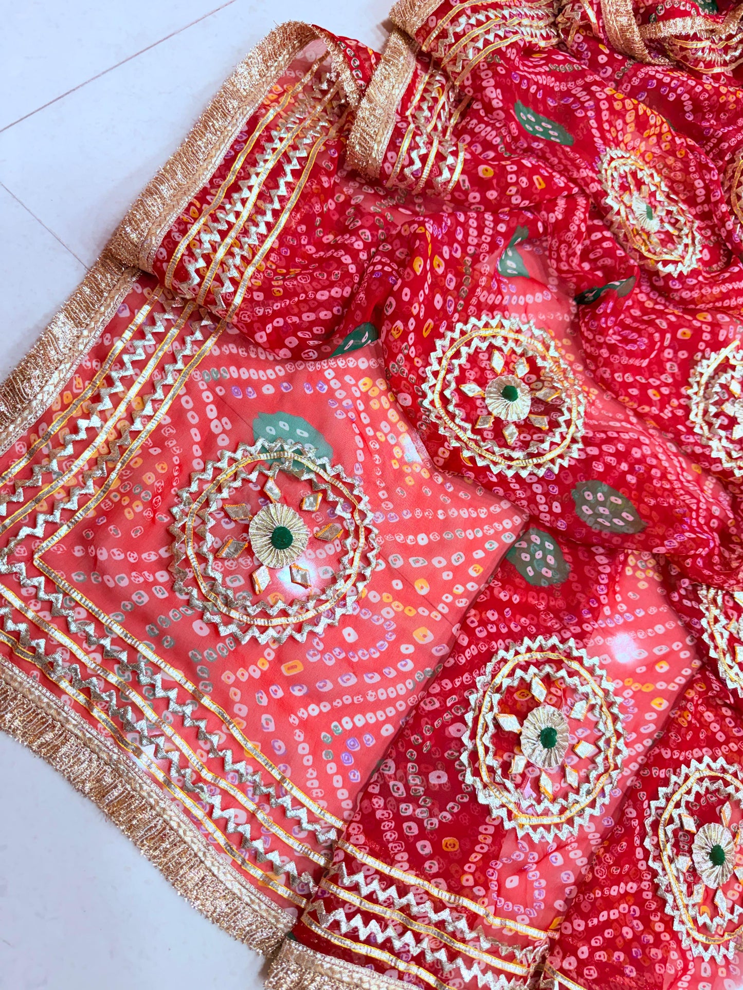 Rajwadi Style Royal Georgette Bandhani Sarees BY PCD