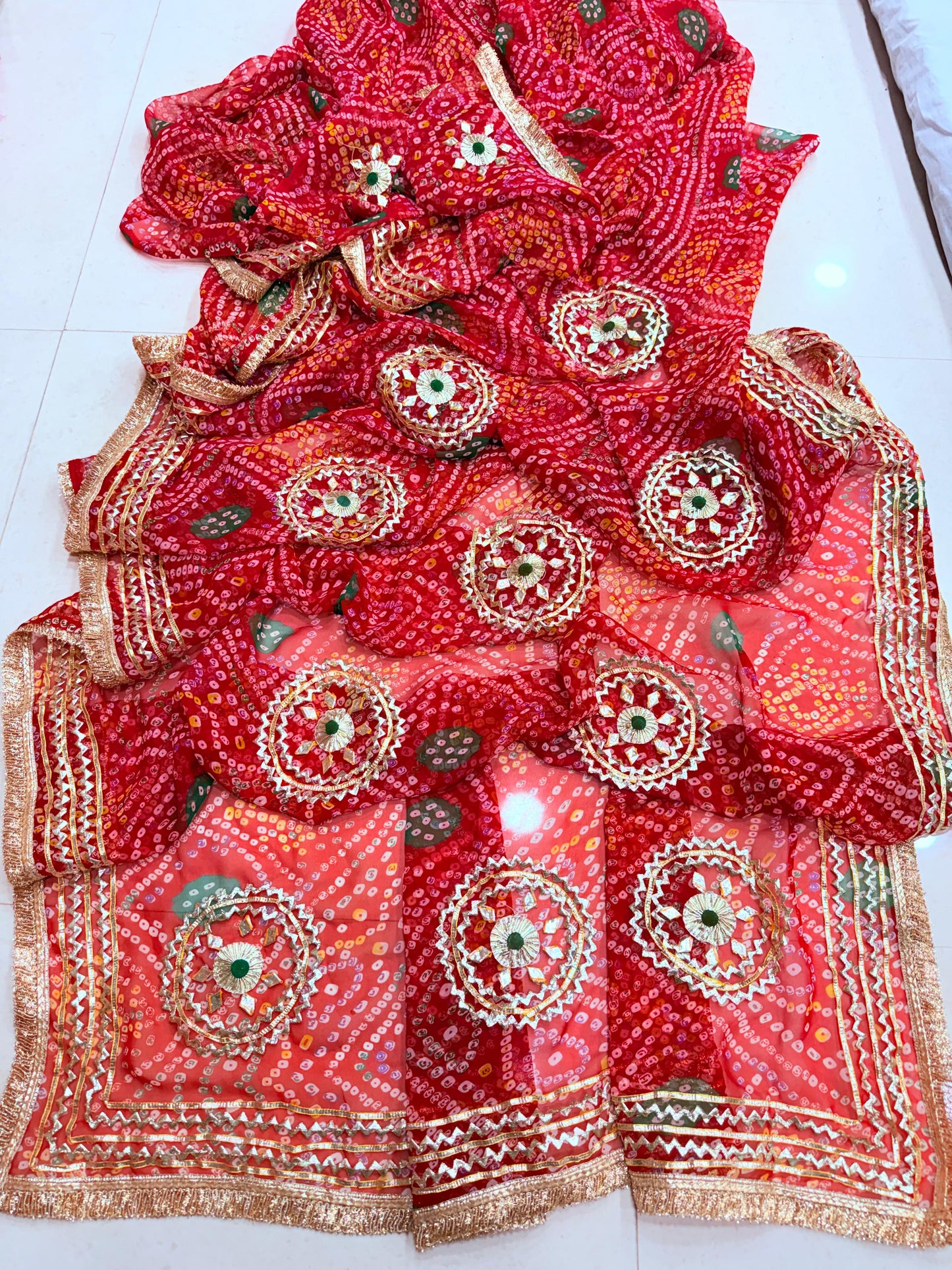Rajwadi Style Royal Georgette Bandhani Sarees BY PCD