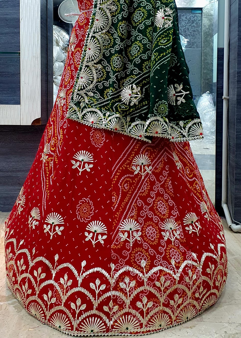 Royal Festive Wear Georgette Bandhani Lehenga by pcd