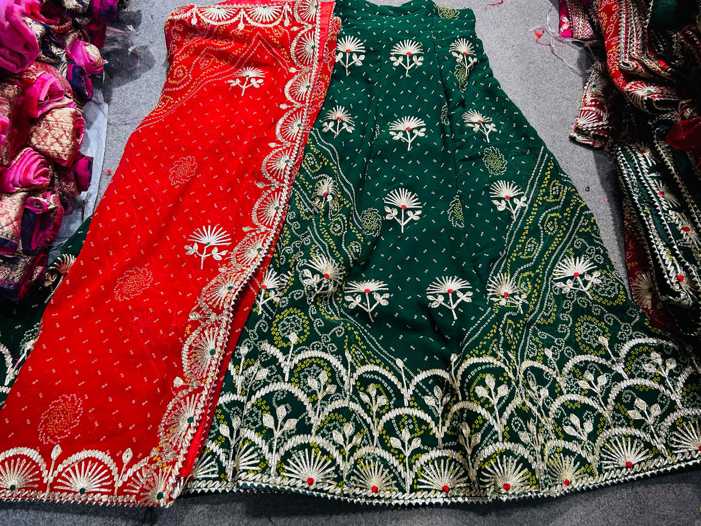 Royal Festive Wear Georgette Bandhani Lehenga by pcd