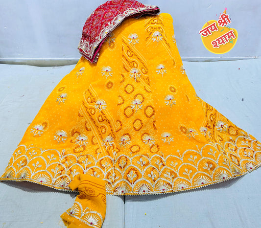Royal Festive Wear Georgette Bandhani Lehenga by pcd