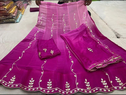 New Chinon Double Shade Gota patti work Lehenga by pcd