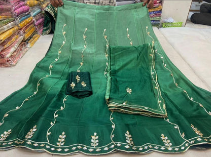 New Chinon Double Shade Gota patti work Lehenga by pcd