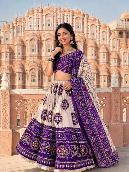 New Royal Traditional Bandhani Lehenga in Premium Gaji Silk Fabric