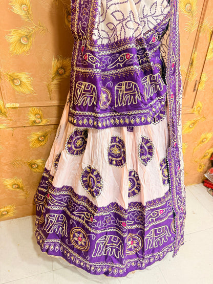 New Royal Traditional Bandhani Lehenga in Premium Gaji Silk Fabric