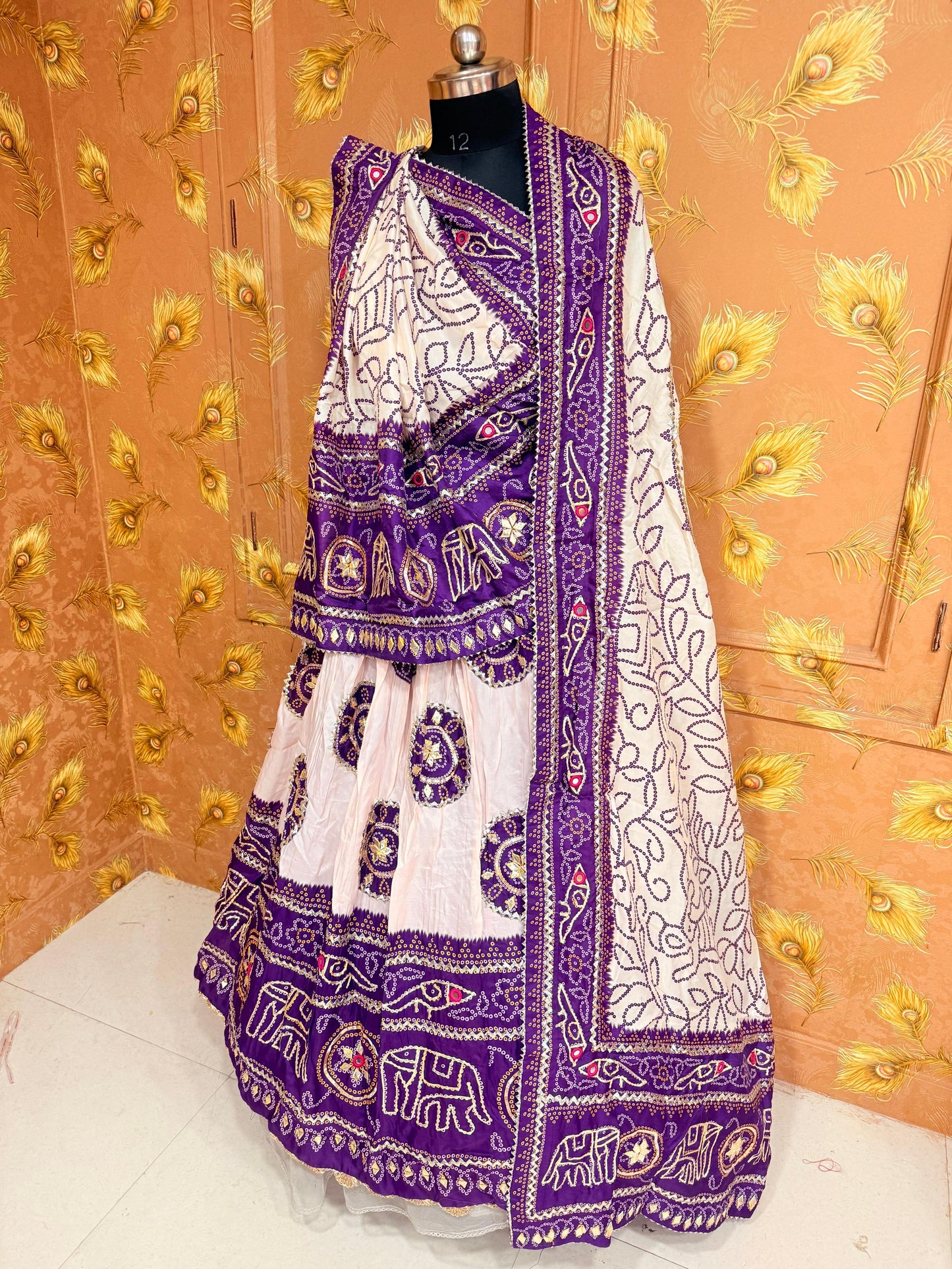 New Royal Traditional Bandhani Lehenga in Premium Gaji Silk Fabric