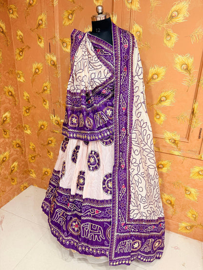 New Royal Traditional Bandhani Lehenga in Premium Gaji Silk Fabric