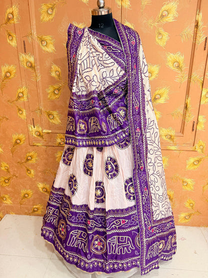 New Royal Traditional Bandhani Lehenga in Premium Gaji Silk Fabric
