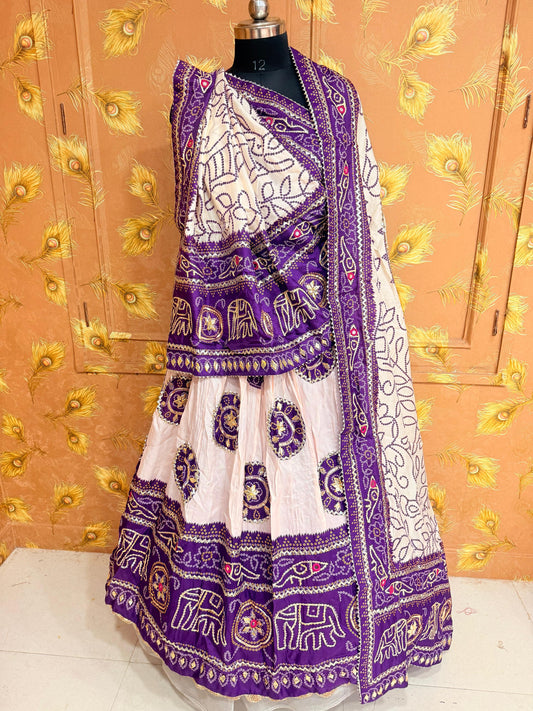New Royal Traditional Bandhani Lehenga in Premium Gaji Silk Fabric