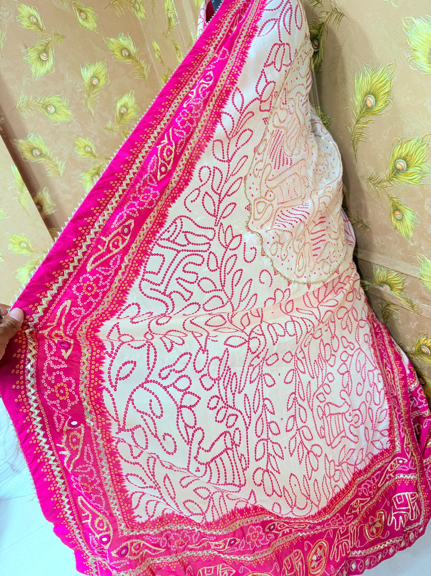 New Royal Traditional Bandhani Lehenga in Premium Gaji Silk Fabric