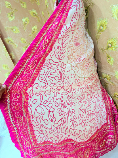 New Royal Traditional Bandhani Lehenga in Premium Gaji Silk Fabric