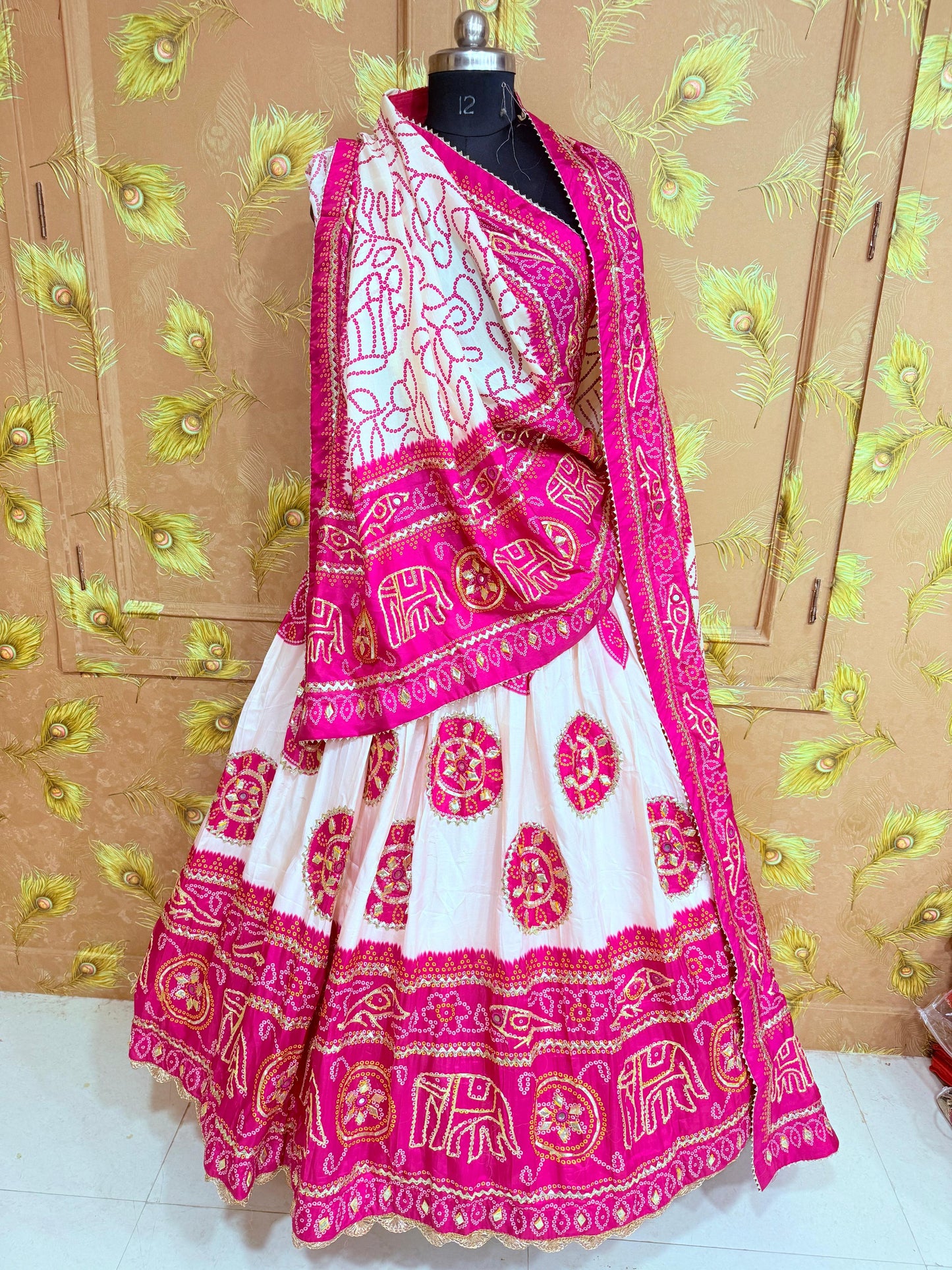 New Royal Traditional Bandhani Lehenga in Premium Gaji Silk Fabric