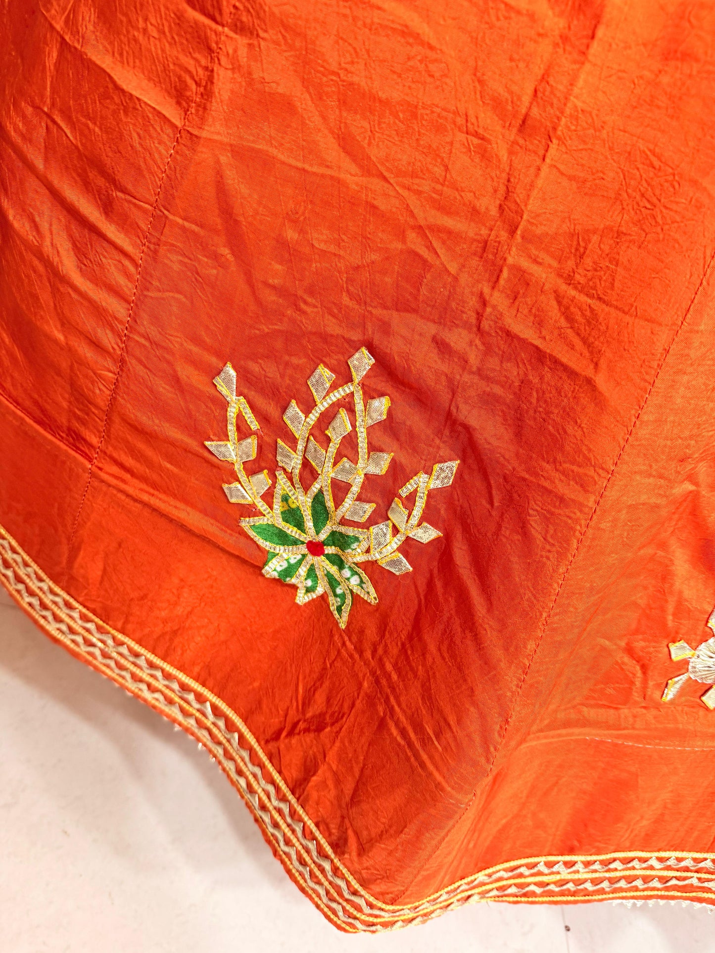 NEW UPADA SILK GOTA PATTI LEHENGA BY PCD