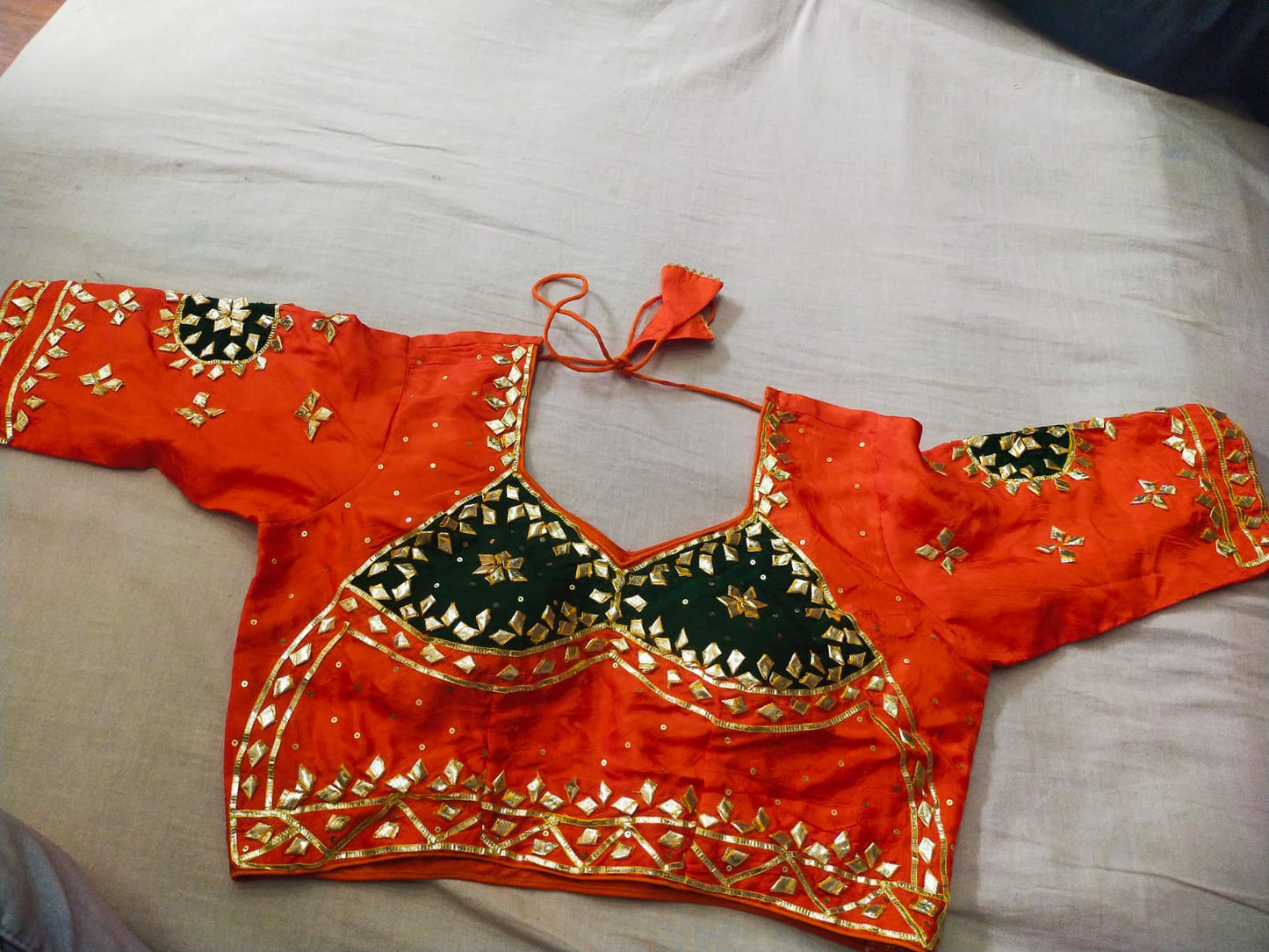 Gota Patti Glam HO Silk Designer Blouse (Aangi style) BY PCD