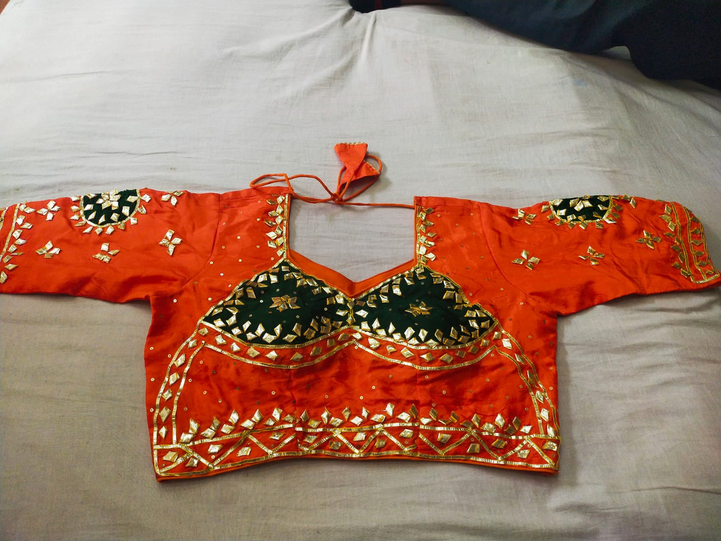 Gota Patti Glam HO Silk Designer Blouse (Aangi style) BY PCD