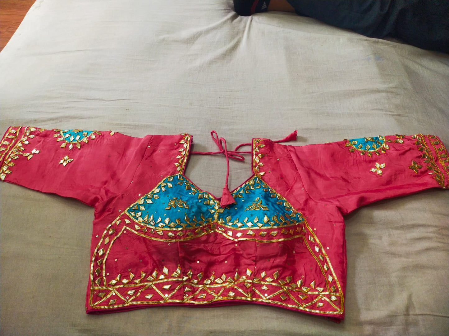 Gota Patti Glam HO Silk Designer Blouse (Aangi style) BY PCD