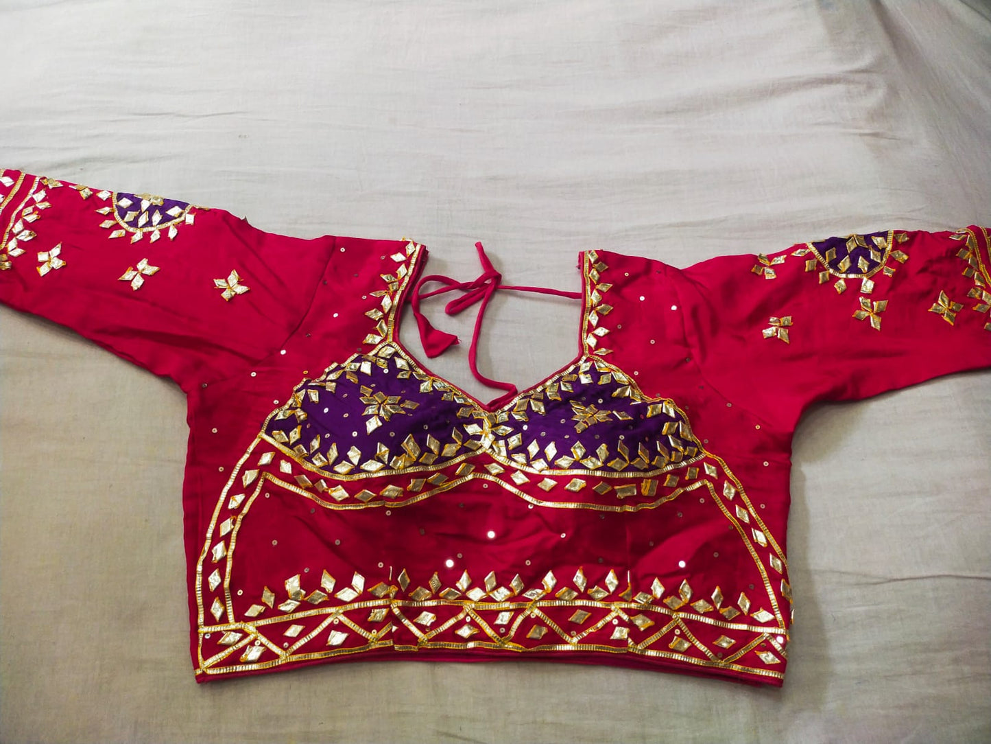 Gota Patti Glam HO Silk Designer Blouse (Aangi style) BY PCD