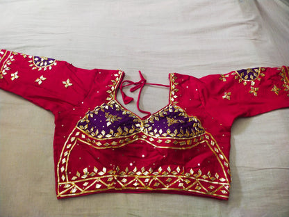 Gota Patti Glam HO Silk Designer Blouse (Aangi style) BY PCD