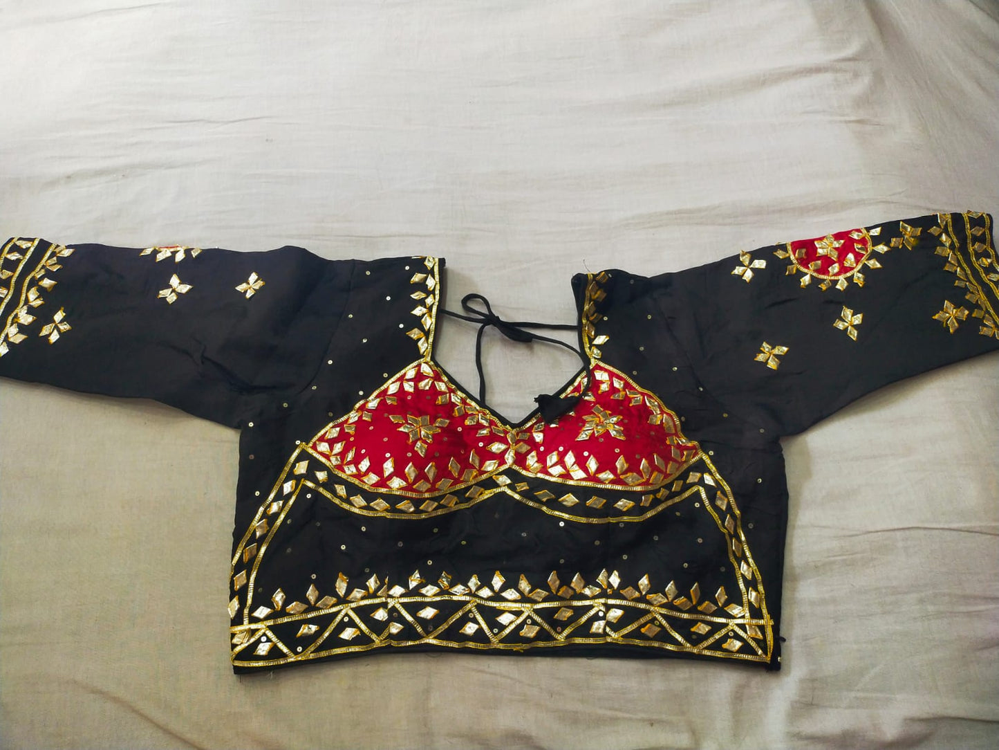 Gota Patti Glam HO Silk Designer Blouse (Aangi style) BY PCD