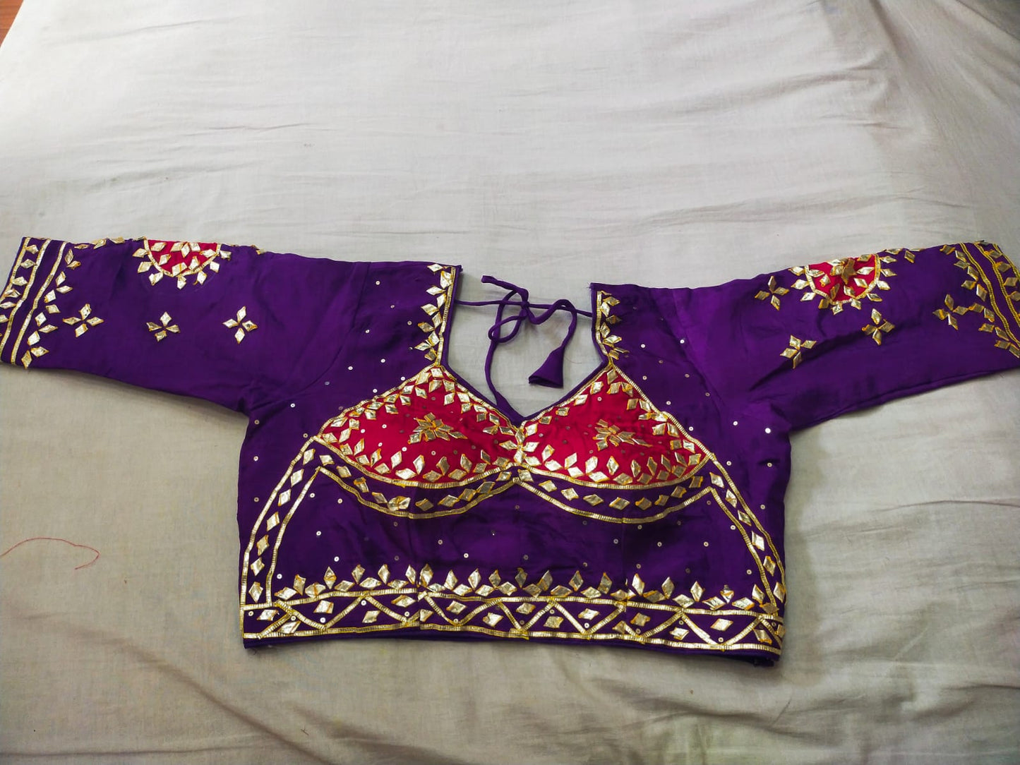 Gota Patti Glam HO Silk Designer Blouse (Aangi style) BY PCD