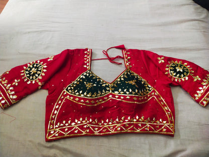 Gota Patti Glam HO Silk Designer Blouse (Aangi style) BY PCD