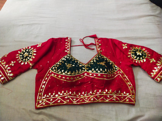 Gota Patti Glam HO Silk Designer Blouse (Aangi style) BY PCD
