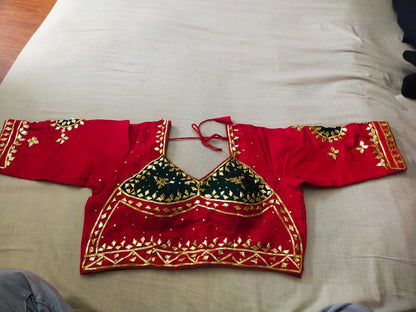 Gota Patti Glam HO Silk Designer Blouse (Aangi style) BY PCD
