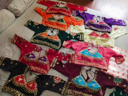 Gota Patti Glam HO Silk Designer Blouse (Aangi style) BY PCD
