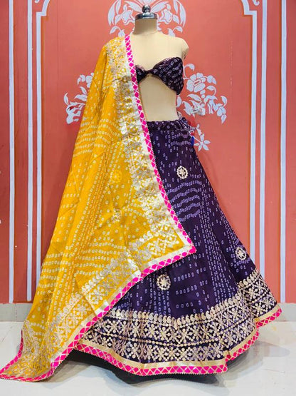 New Kota Doria Chunri Print Gotapatti Work Lehenga Set JADU BY PCD