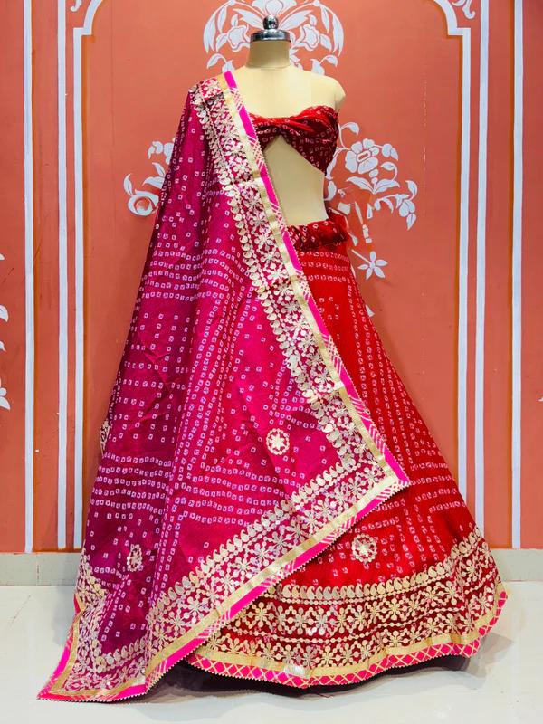 New Kota Doria Chunri Print Gotapatti Work Lehenga Set