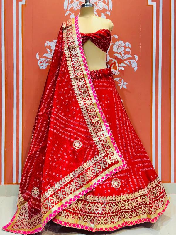 New Kota Doria Chunri Print Gotapatti Work Lehenga Set