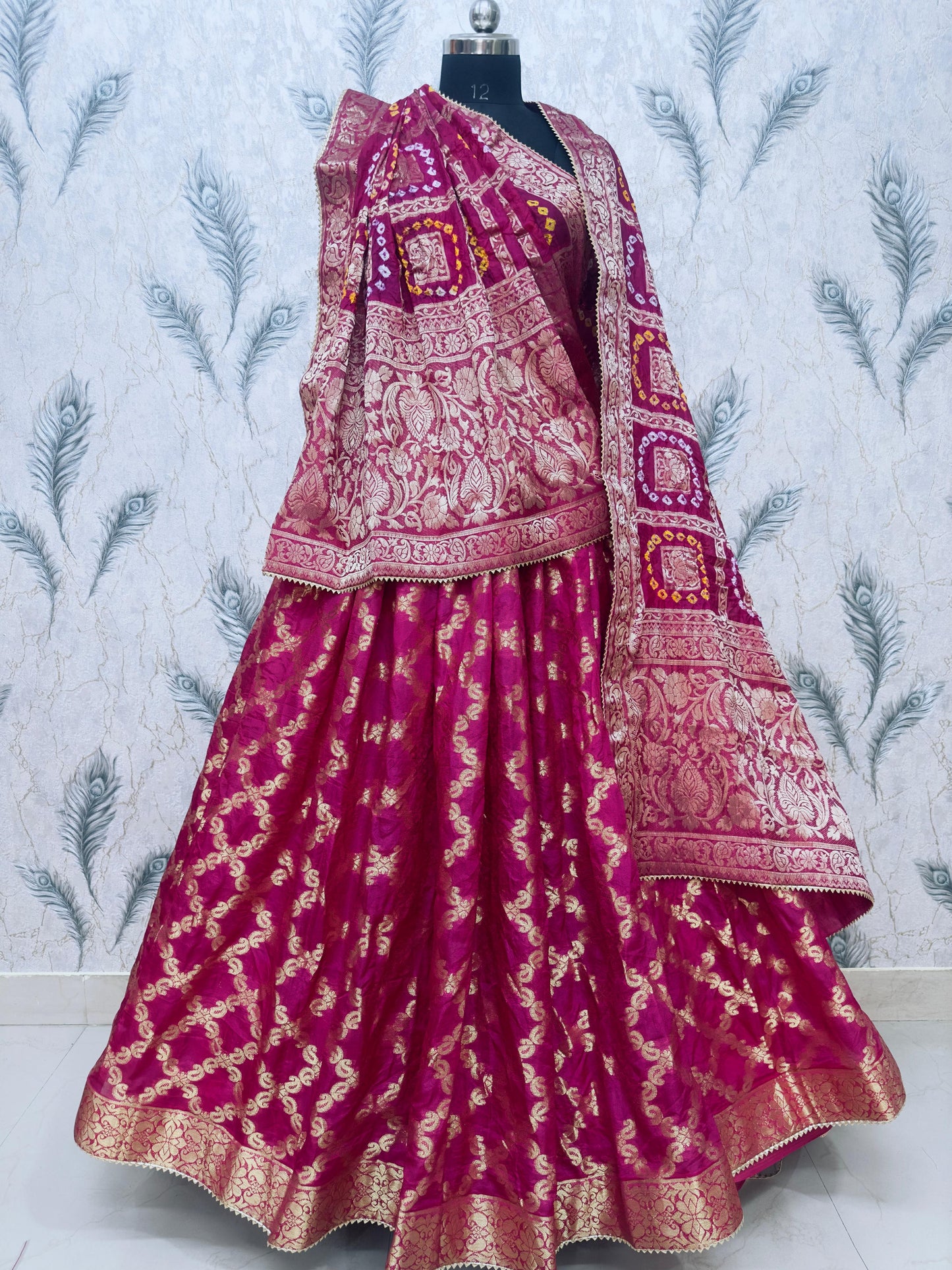 PCD Rajasthani Bandhej Traditional Zari Ghatchola Lehenga