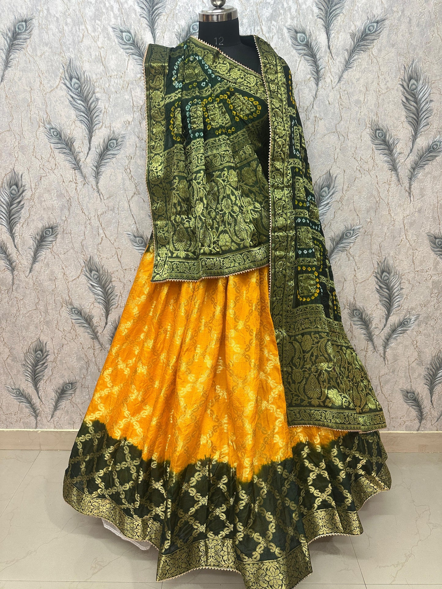 PCD Rajasthani Bandhej Traditional Zari Ghatchola Lehenga