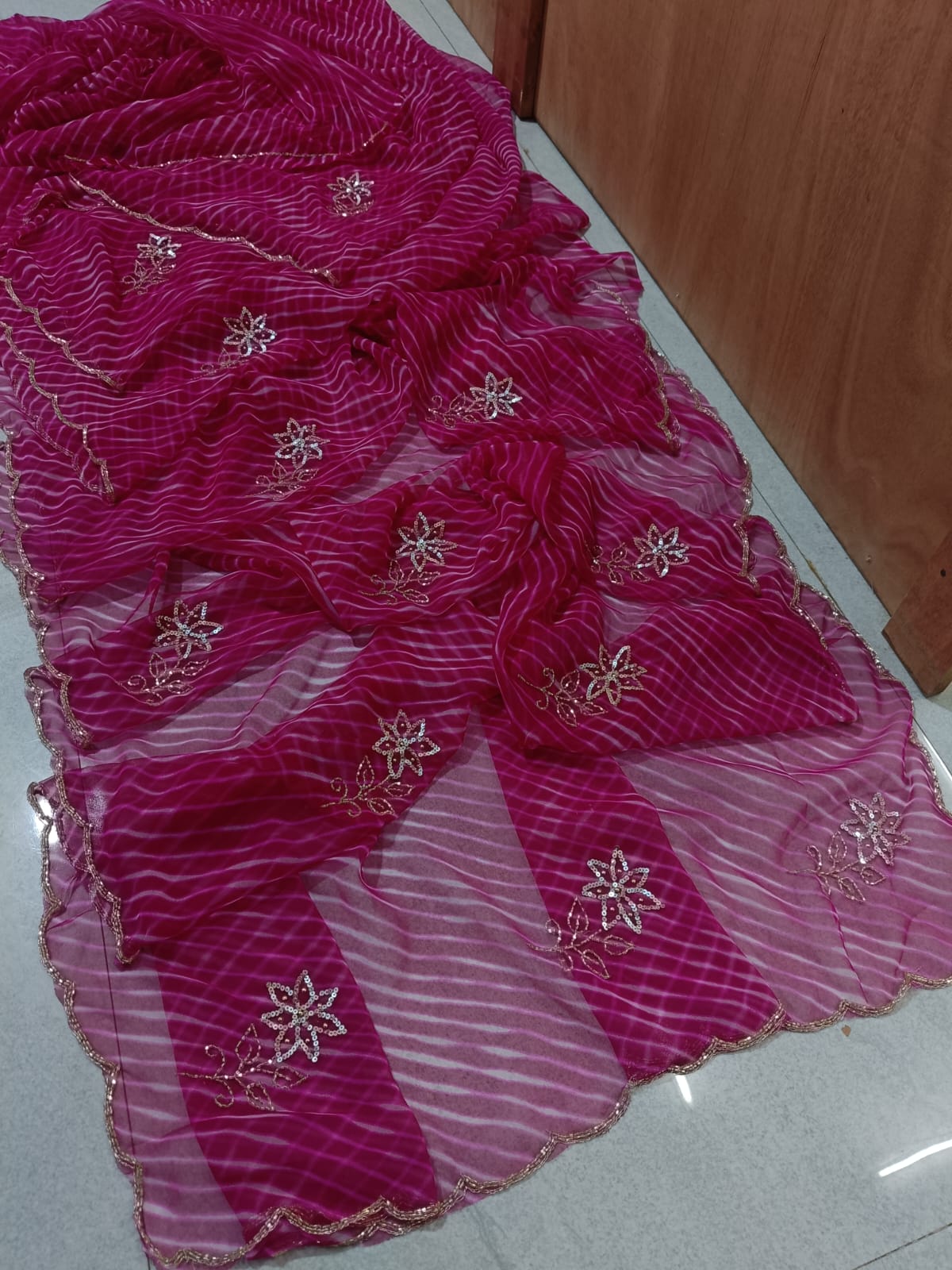 Traditional Georgette Leheriya Saree Collection BY PCD