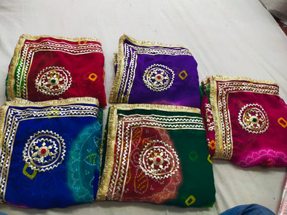 PCD Traditional Bandhani Style Georgette Saree Perfect Festive Collection