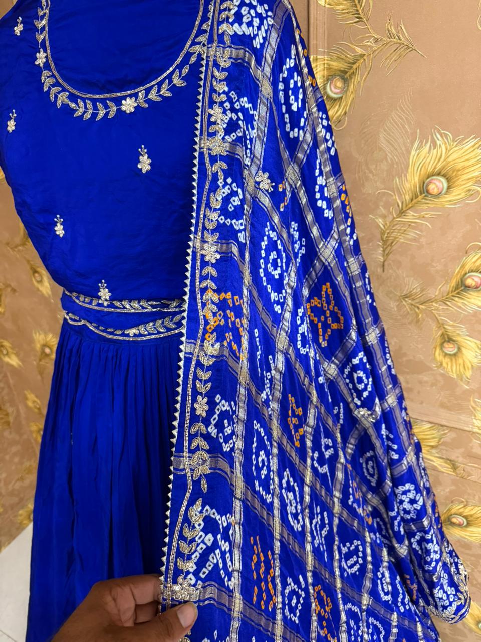 PCD Pure Gaji silk With Gharchola Dupatta And Gota patti Work Lehenga