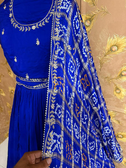 PCD Pure Gaji silk With Gharchola Dupatta And Gota patti Work Lehenga