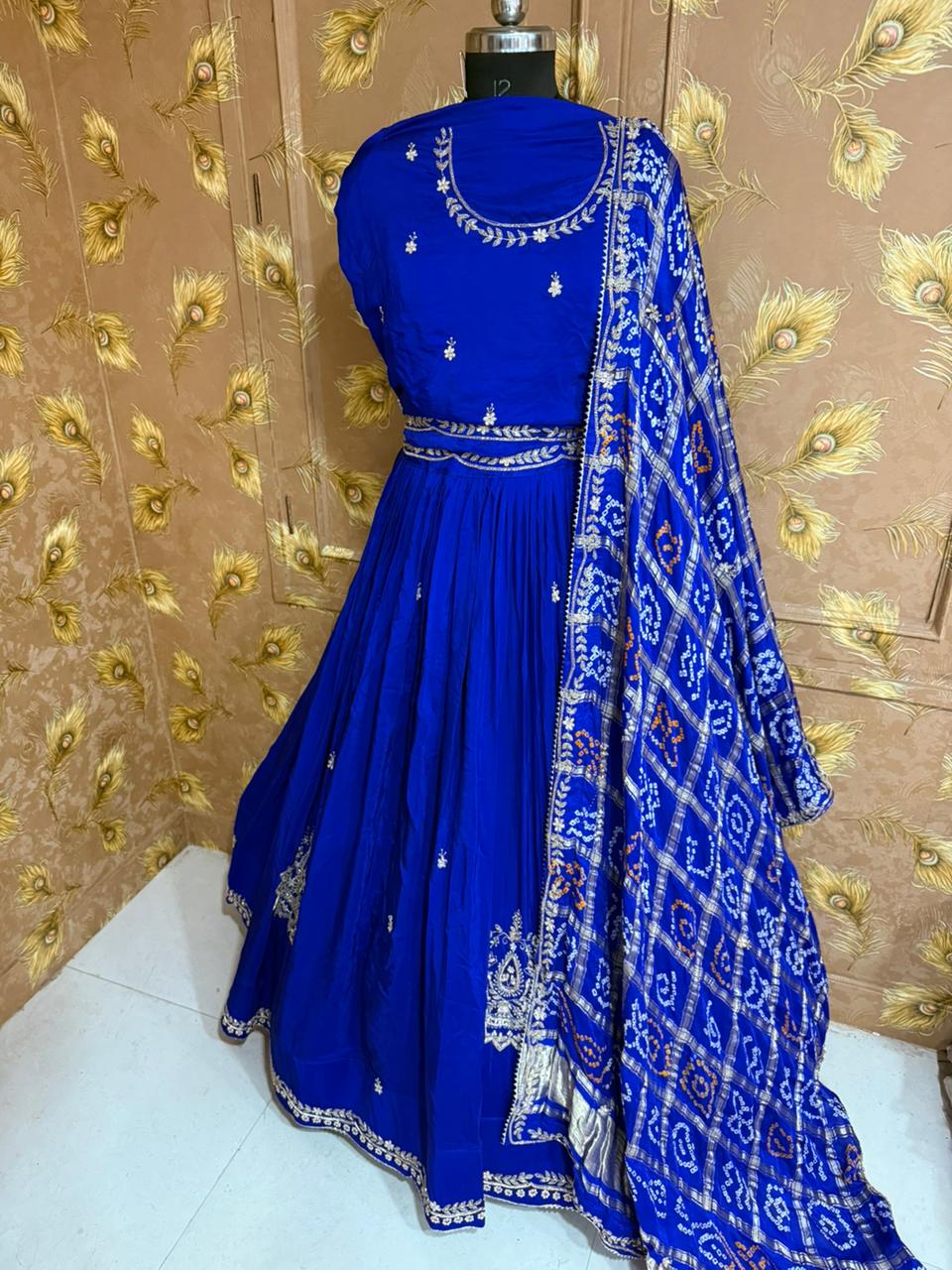PCD Pure Gaji silk With Gharchola Dupatta And Gota patti Work Lehenga